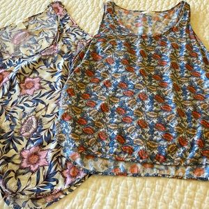 H&M floral sleeveless tops